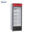 630L Supermarket Commercial Double Door Beverage Cooler Display Showcase